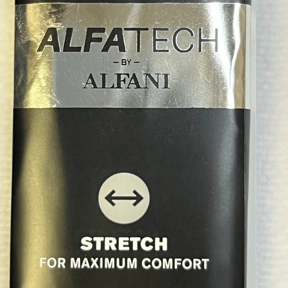 Alfani ALFATECH Men’s Stretch Belt Black/White – Faux Leather & Brushed Silver - Picture 5 of 9